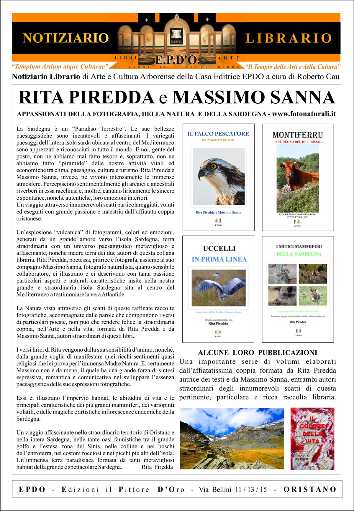 Notiziario Librairio EPDO - Rita Piredda e Massimo Sanna